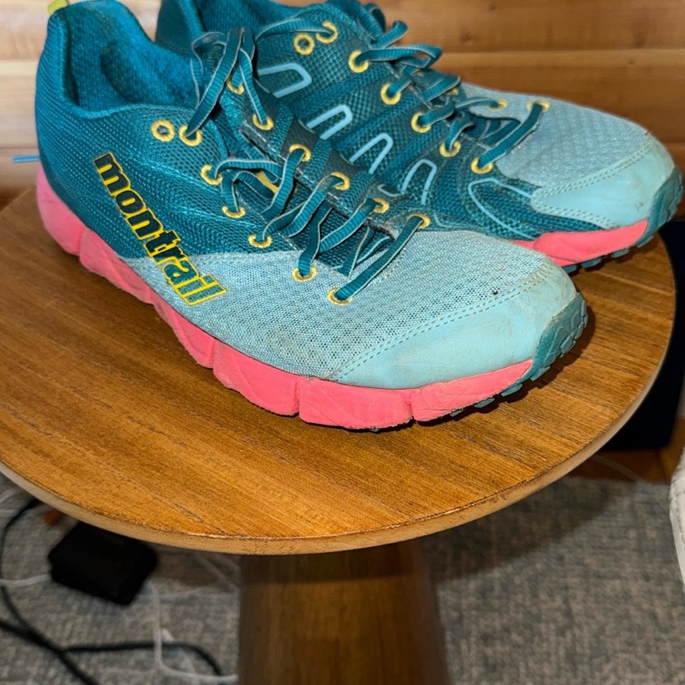Montrail Women's Fluidflex |I Trail Running Shoe, Sea Level/Yellow Curry, sz 10